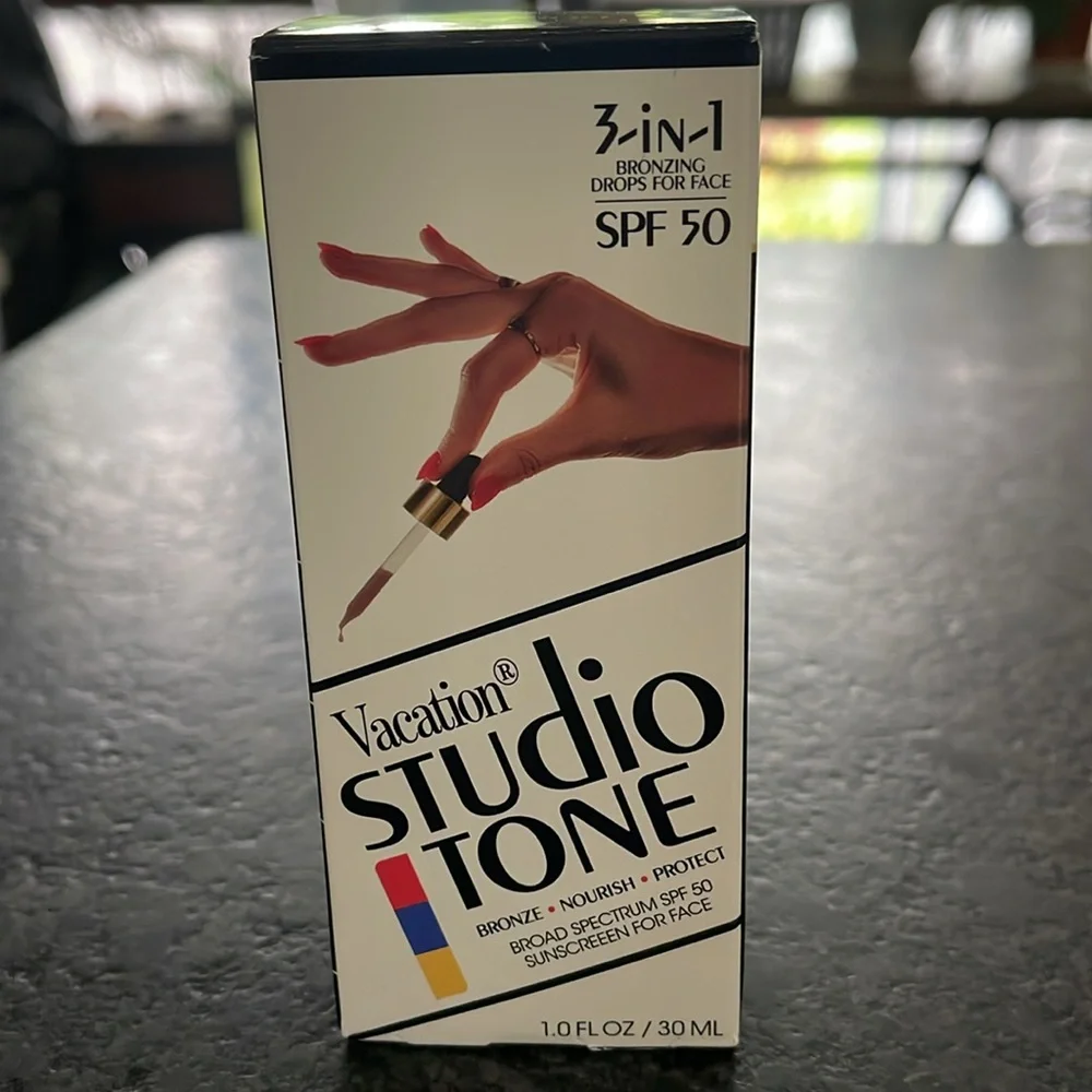 Vacation Studio Tone SPF 50 Bronzing Drops for Face bronze nourish protect
